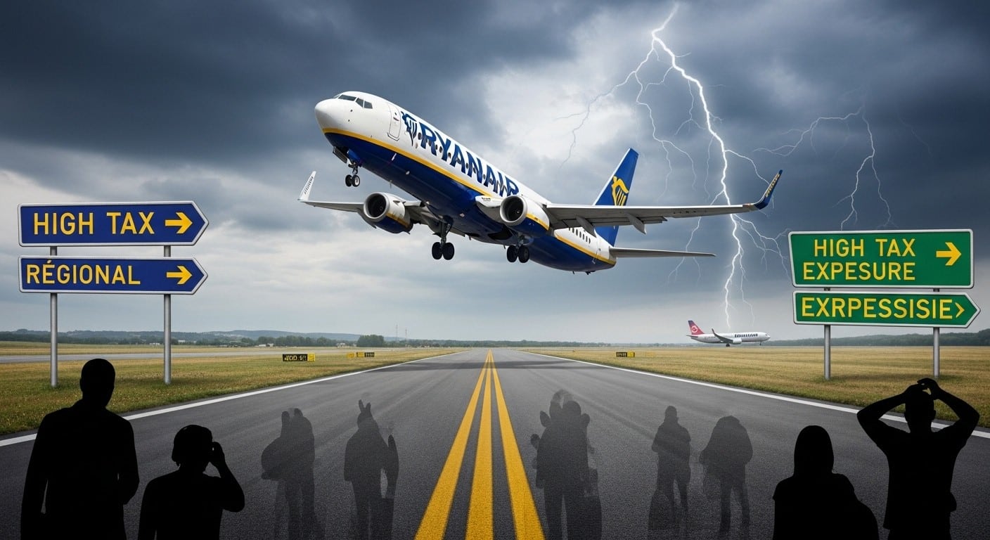Découvrez pourquoi Ryanair menace de quitter plusieurs aéroports régionaux français cet été face aux hausses d'impôts. Analyse des taxes aériennes et impacts sur les vols low-cost.