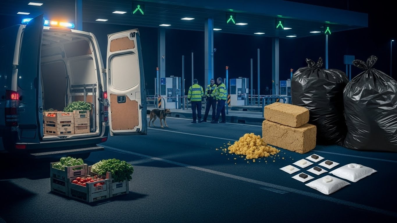 Découvrez comment les douaniers ont intercepté plus de 350 kg de cannabis et cocaïne dissimulés dans une fourgonnette de légumes en route pour Marseille. Une opération choc d’une valeur de 4 millions d’euros.