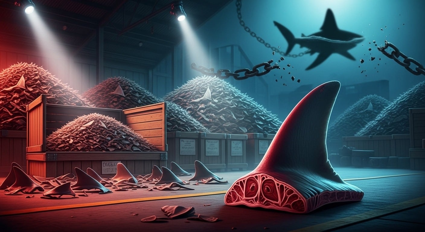 Découvrez la saisie massive de 6 tonnes d'ailerons de requin au Pérou, valorisée 8 millions de dollars. Trafic illégal vers l'Asie, impact écologique dévastateur et espèces menacées en danger.