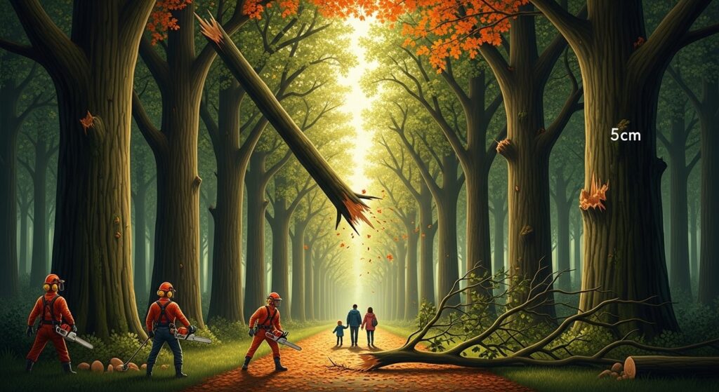 Sécurité Forêt Compiègne : Branche 5 cm Mortelle