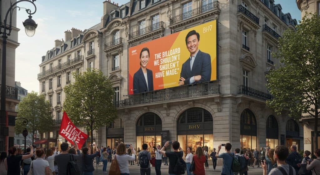 Shein au BHV : Affiche Géante Défie Critiques