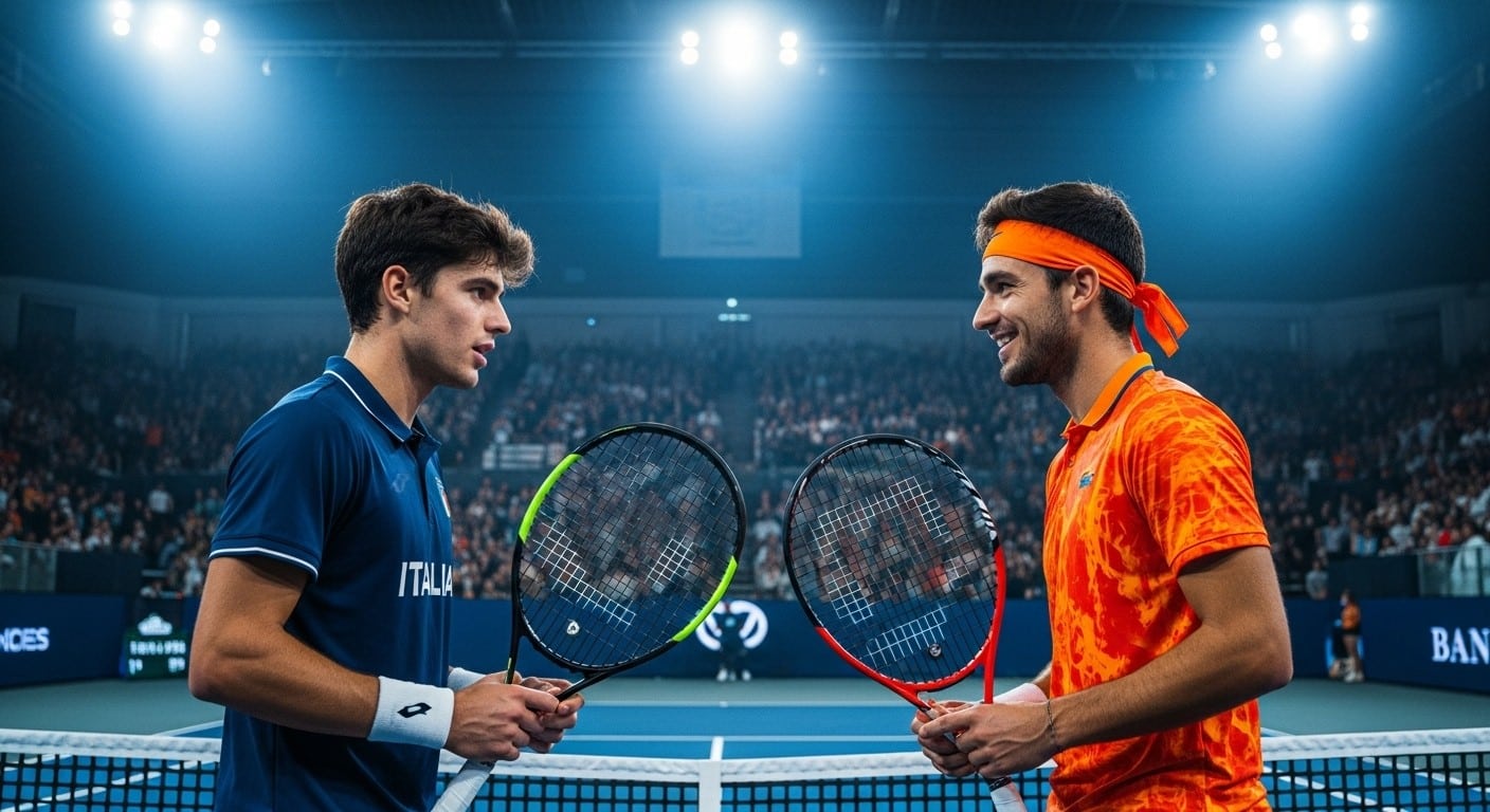 Découvrez l'analyse complète de la finale Sinner-Alcaraz au Masters de Turin. Les deux monstres du tennis dominent la saison 2025. Qui remportera ce duel épique ?