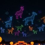 Spectacle de Drones à Paris : 150 Lumières Dansent au Parc Floral