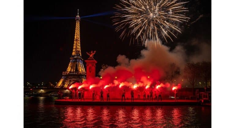 Supporters Marocains À Paris : Feux Et Fumigènes
