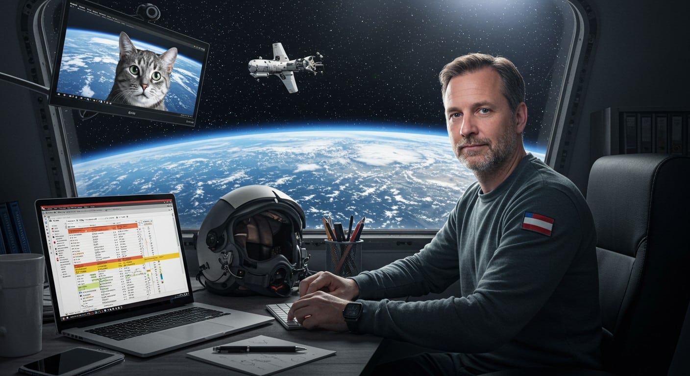 Découvrez la vie quotidienne de Thomas Pesquet sur Terre : armée de l'air, Excel, chats et gestion d'entreprise. Un astronaute aux multiples facettes révélé.