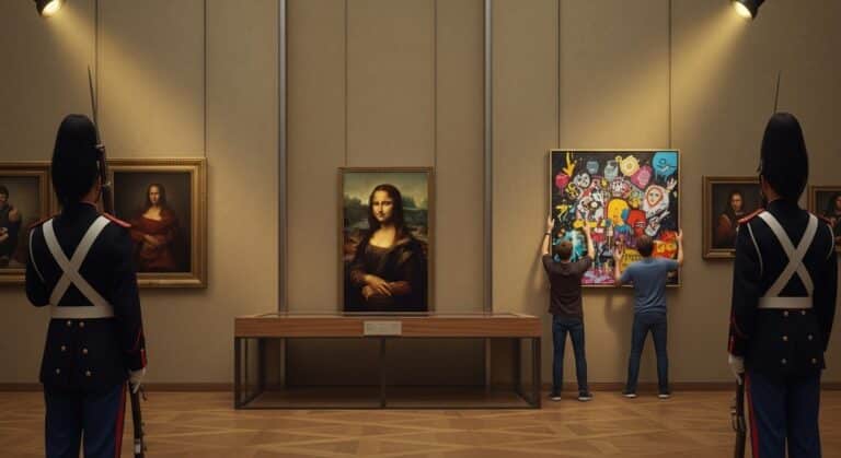 Tiktokeurs Belges Au Louvre : Tableau Accroché Illégalement