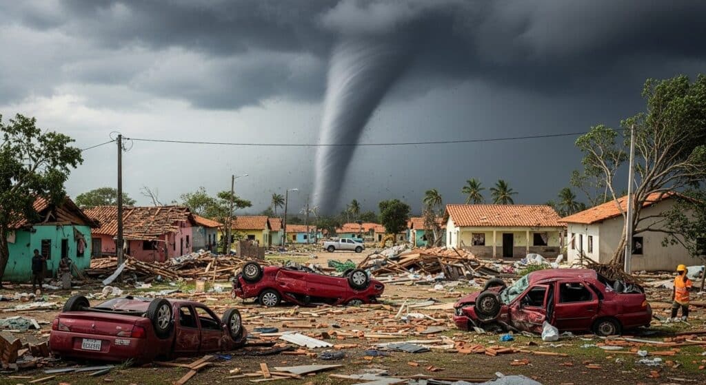 Tornade Brésil : 5 Morts et 250 km/h de Vent