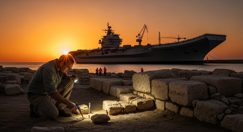 Toulon : Vestiges Antiques sous le Futur Porte-Avions