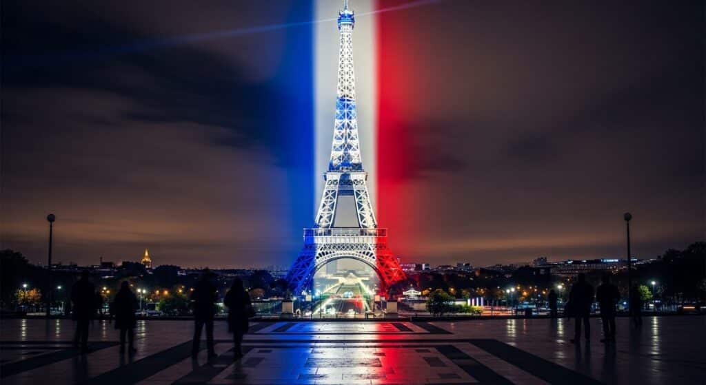 Tour Eiffel Tricolore pour le 13 Novembre 2015
