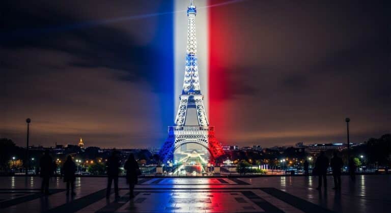 Tour Eiffel Tricolore pour le 13 Novembre 2015