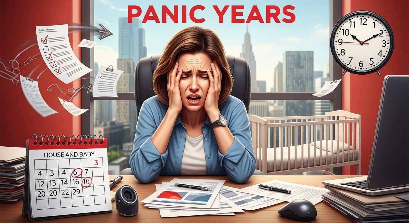 Découvrez pourquoi la trentaine devient les "panic years" pour les femmes : carrière, couple, bébé, immobilier. Une course épuisante contre les injonctions sociales.