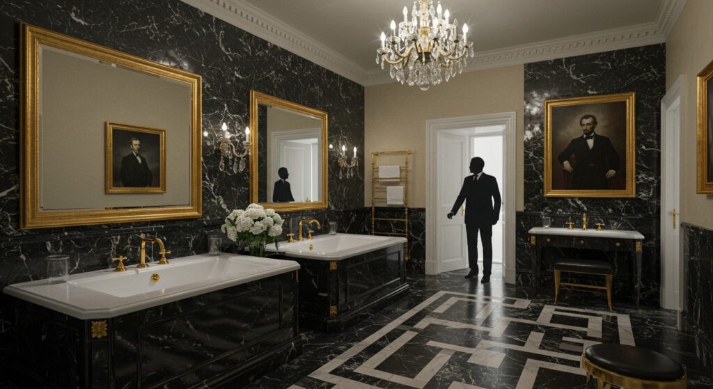 Trump Rénove Salle de Bain Maison Blanche en Marbre
