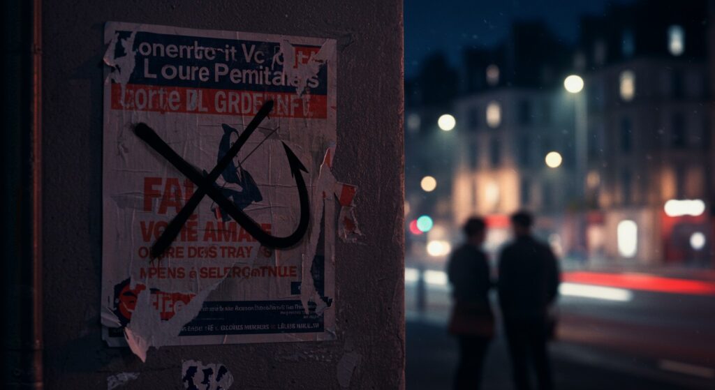 Vandalisme à Grenoble : Croix Gammée sur Affiches LFI 2026
