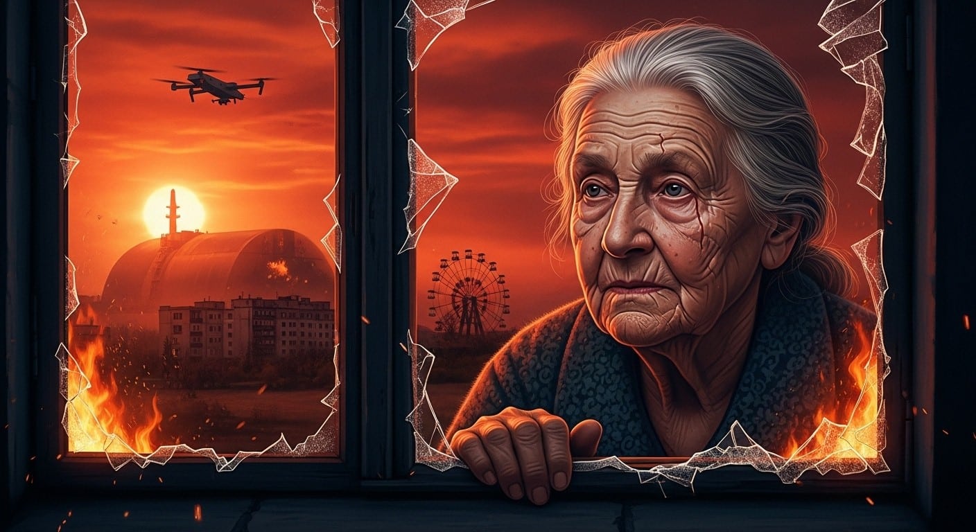 Natalia, veuve de la première victime de Tchernobyl, tuée par un drone russe à Kiev. Un destin tragique qui relie 1986 à 2025 et interroge la cruauté sans fin de cette guerre.