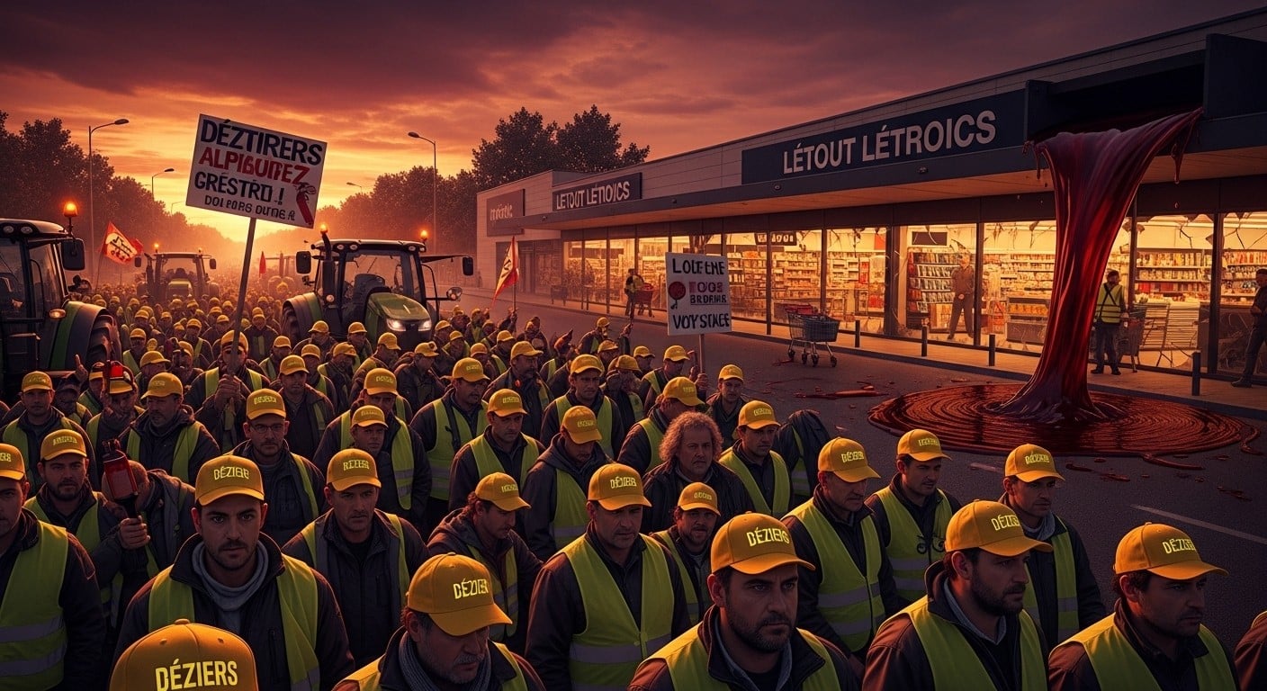 Manifestation massive de viticulteurs à Béziers : un Lidl saccagé, 300 000 litres de vin déversés... Derrière la violence, la détresse d'une filière au bord du gouffre. Décryptage complet.