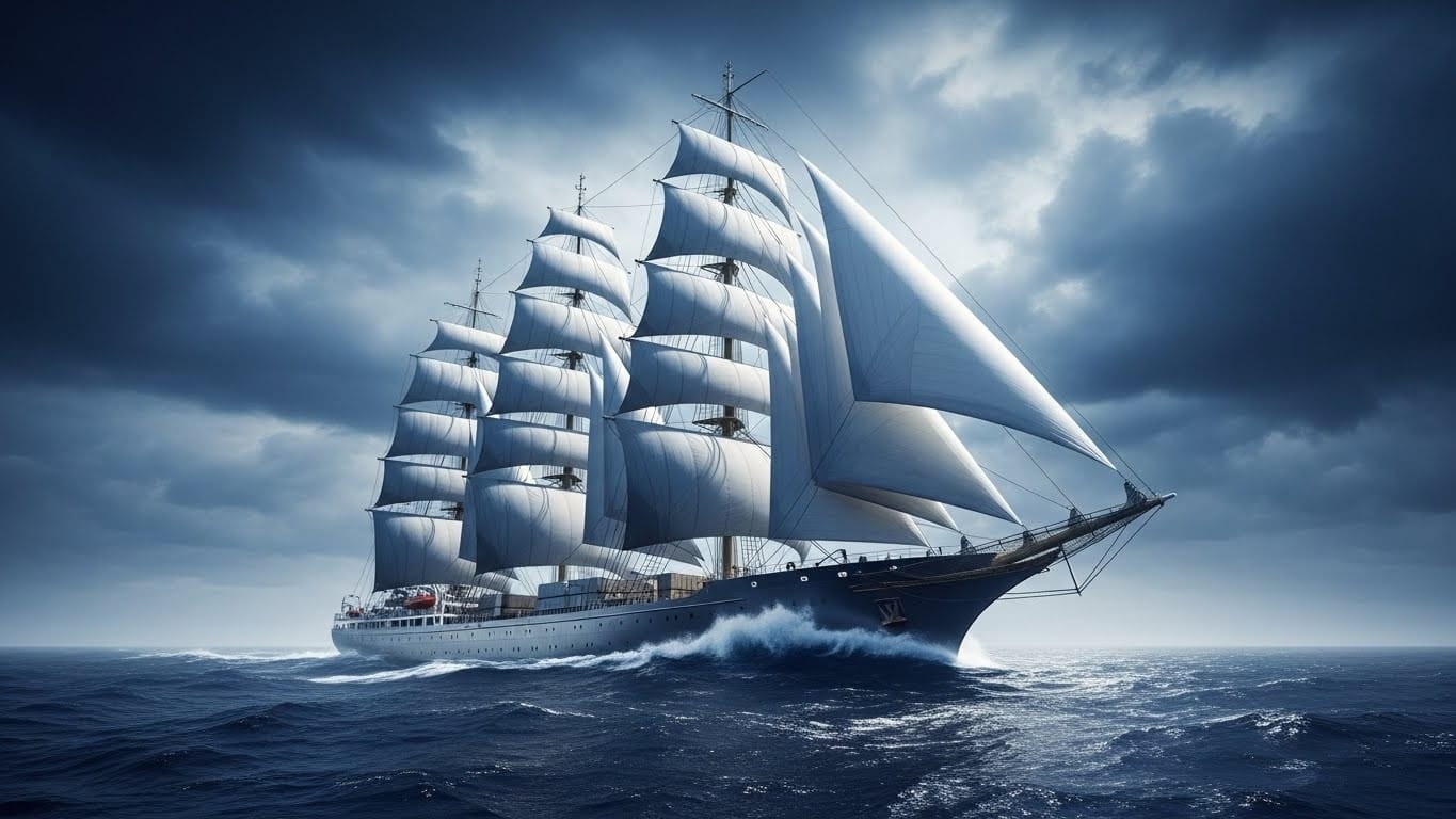 Découvrez le Neoliner Origin, ce cargo-voilier de 136 m qui révolutionne le transport maritime en misant sur le vent. Un rêve fou devenu réalité pour décarboner le fret ?