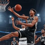 Wembanyama Brille avec Double-Double Spurs