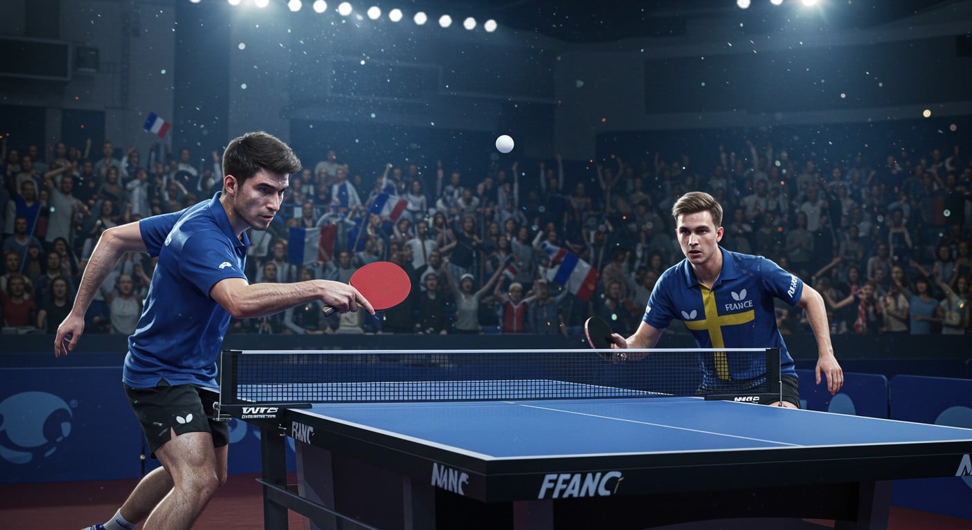 Découvrez le parcours héroïque d'Alexis Lebrun au WTT Champions Montpellier, stoppé en demi-finales par le fulgurant Truls Moregard. Analyse complète d'un match intense et perspectives pour le tennis de table français.