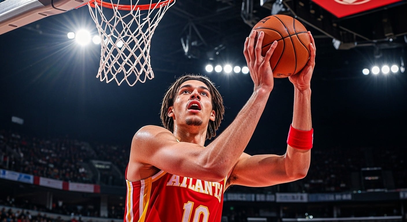 Un an après être devenu n°1 de la Draft 2024, Zaccharie Risacher se confie sur ses progrès physiques, son rôle chez les Hawks et la déception de l’Euro. Portrait d’un ailier français qui monte en puissance.