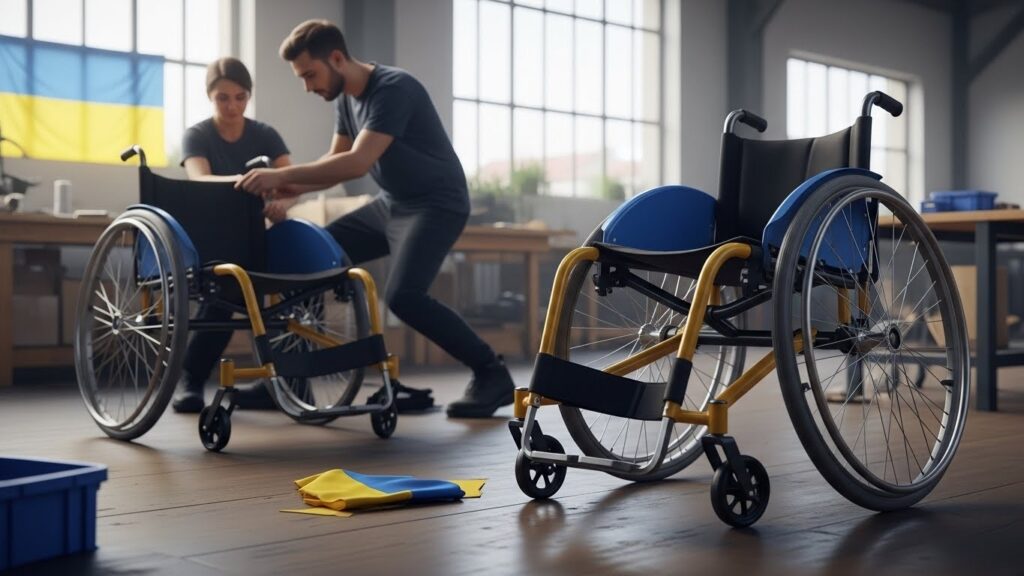 100 Fauteuils Roulants Made in France pour les Blessés Ukrainiens