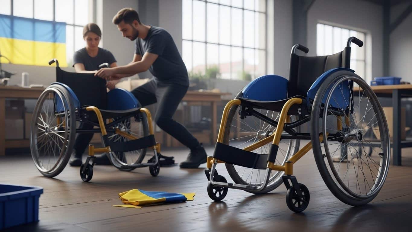 Découvrez comment une petite entreprise auvergnate fabrique en urgence 100 fauteuils roulants sportifs pour les amputés de guerre ukrainiens et pose les bases d’une ligue de basket-fauteuil. Une histoire humaine qui redonne espoir.