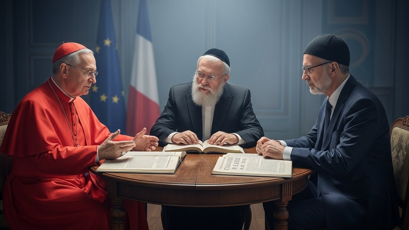 Découvrez pourquoi, 120 ans après la loi de 1905, évêques, imams et rabbins se retrouvent pour défendre la laïcité comme rempart de la paix en France. Un dialogue rare et puissant.