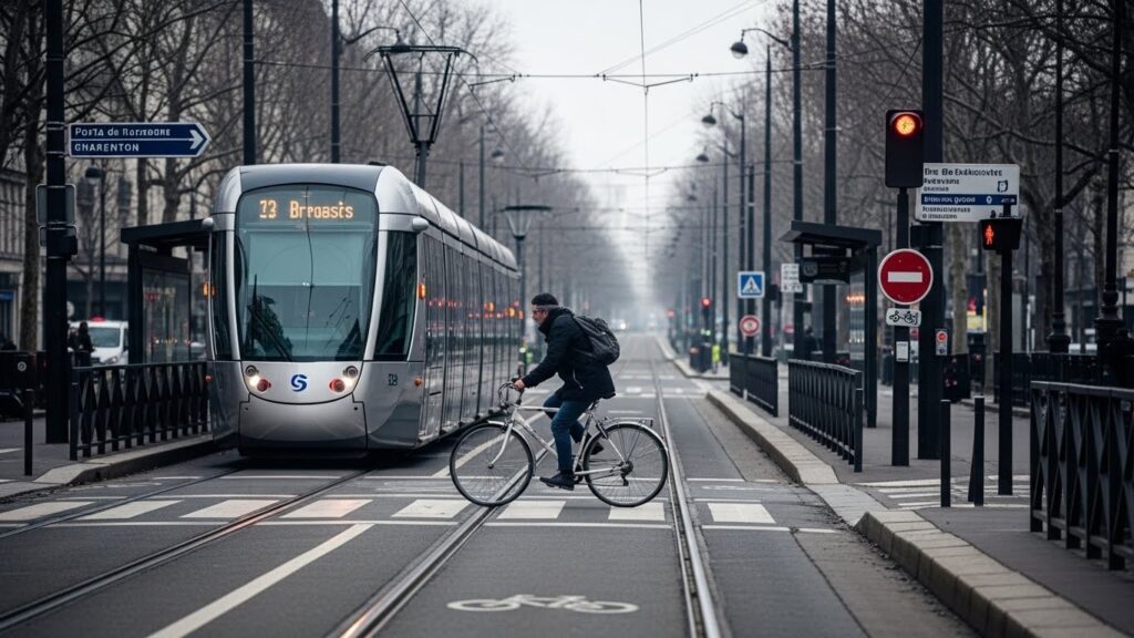 Accident Cycliste Tramway Porte de Charenton