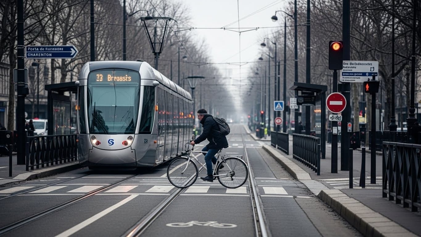 Découvrez les détails d'un accident entre un cycliste et un tramway à Porte de Charenton à Paris. Blessures légères, enquête en cours : tout sur la sécurité des vélos en ville.