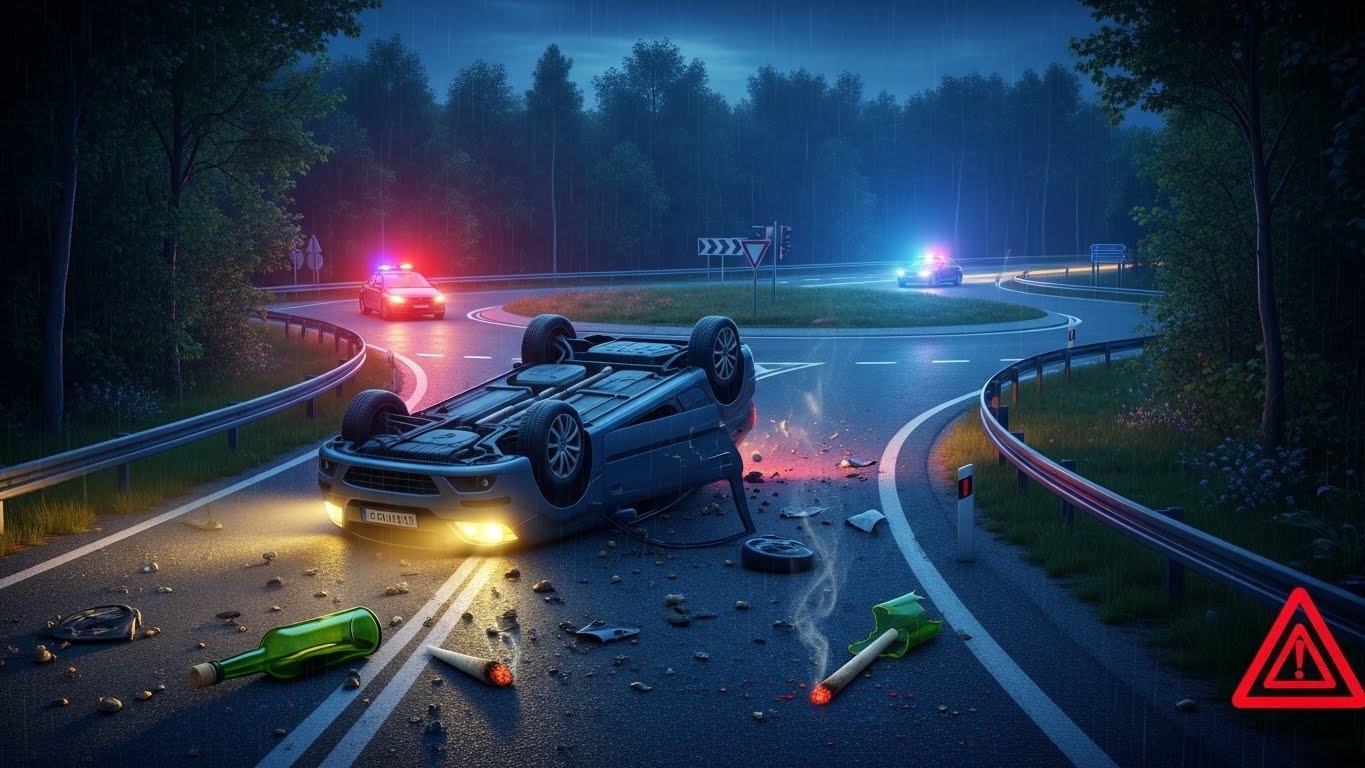 Découvrez les détails choc d'un accident en Essonne : un conducteur ivre et sous cannabis traverse un rond-point à 110 km/h, laissant un passager dans le coma. Risque de récidive et détention prolongée.