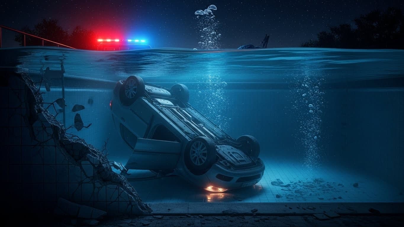 Trois jeunes de 14 à 19 ans morts noyés après un accident hallucinant à Alès : voiture renversée dans une piscine privée et traces de gaz hilarant. Ce que l’on sait.