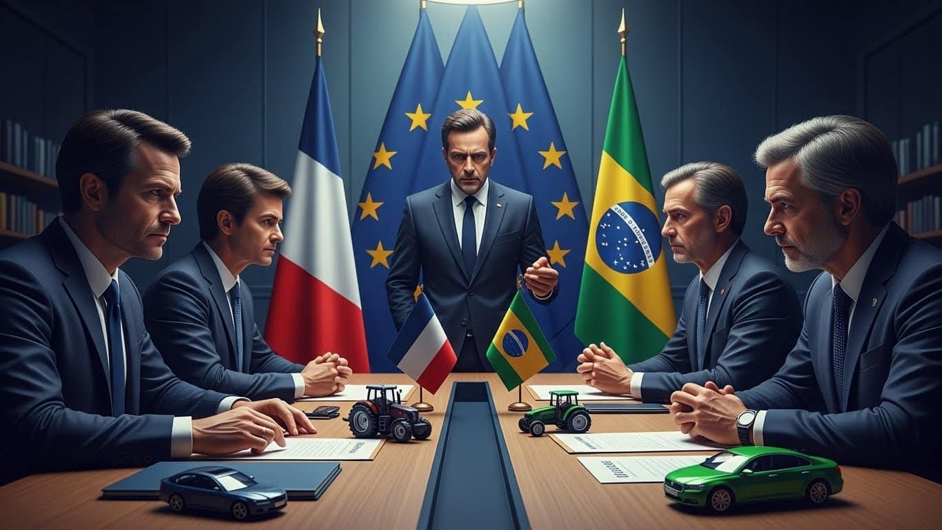Découvrez pourquoi la demande de report de l'accord UE-Mercosur par Emmanuel Macron crée des tensions à Bruxelles. Analyse des enjeux agricoles, industriels et diplomatiques en Europe.