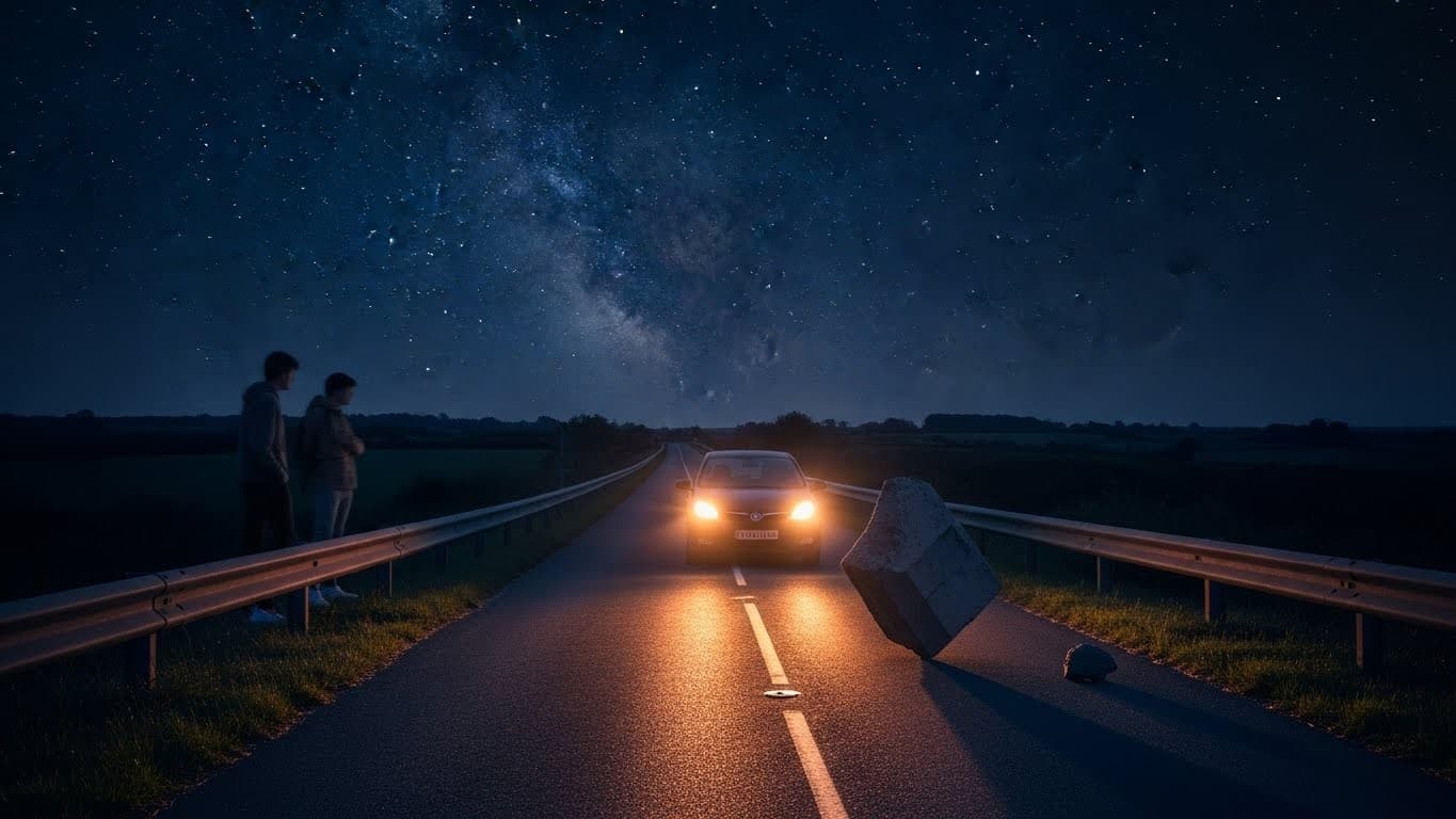 Deux mineurs placés en détention pour avoir lancé un bloc de béton depuis un pont en Bretagne, tuant un jeune de 21 ans. Retour sur ce drame qui glace le sang et sur les actes irresponsables qui virent au tragique.