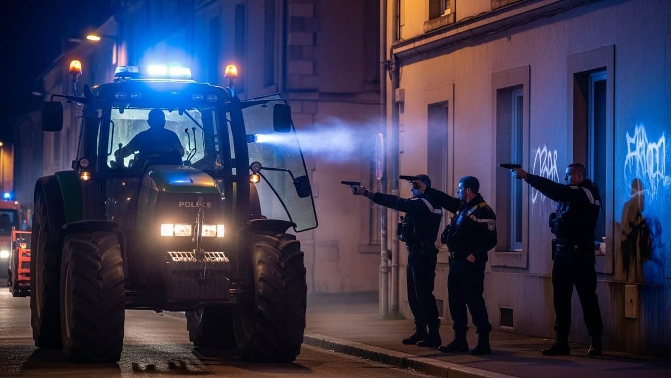 Découvrez les détails choquants de l'interpellation d'un agriculteur à Auch où des policiers ont sorti leurs armes face à un tracteur. La Coordination rurale dénonce une ligne rouge franchie et saisit l'IGPN. Une escalade inquiétante dans les manifestations agricoles.