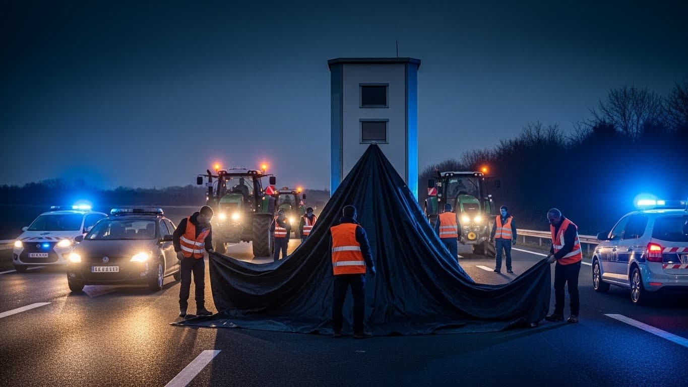 Cinq agriculteurs arrêtés en Seine-Maritime pour avoir bâché un radar à Rouen. Une action symbolique qui tourne à l'affrontement avec les forces de l'ordre. Vers une nouvelle mobilisation explosive ?