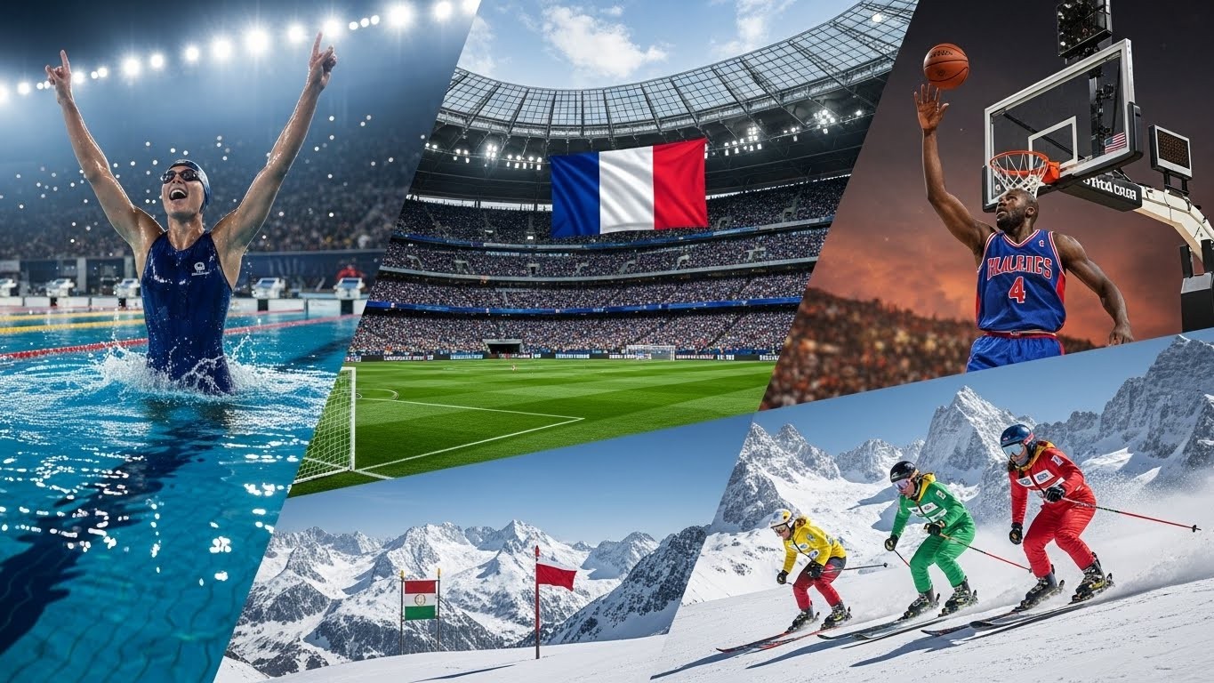 Découvrez les moments forts du sport en 2026 : Coupe du monde de foot, JO d'hiver, exploits de Wembanyama, Marchand et bien d'autres. Une année riche en émotions pour les fans français !