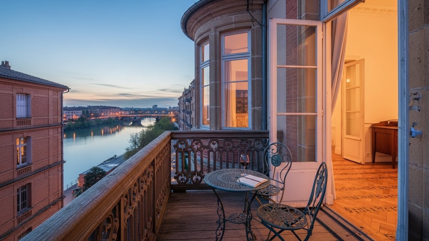 Découvrez l’ancien appartement toulousain de Claude Nougaro, chargé d’histoire et de souvenirs, avec vue imprenable sur la Garonne. Un bien unique qui fait rêver les fans.