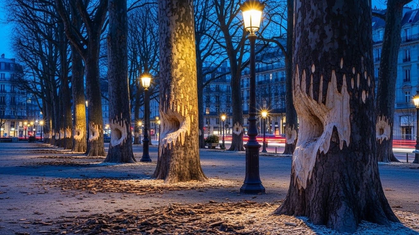 79 arbres écorcés place des États-Unis et avenue d’Iéna : pourquoi la Ville de Paris évalue le dommage à près d’un demi-million d’euros ? Enquête sur un vandalisme qui choque.