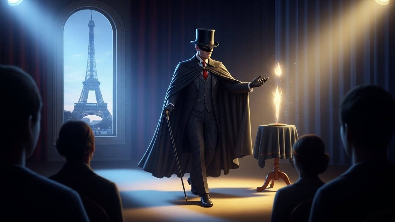 Découvrez pourquoi le spectacle Arsène Lupin, gentleman illusionniste, cartonne au Théâtre des Variétés. Magie, suspense et ambiance Années folles séduisent familles entières à Paris !