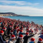 Bain de Noël à Nice : Plus de 400 Courageux Défient le Froid