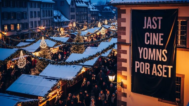 Banderole Choc au Marché de Noël de Strasbourg : Le Coup d’Éclat