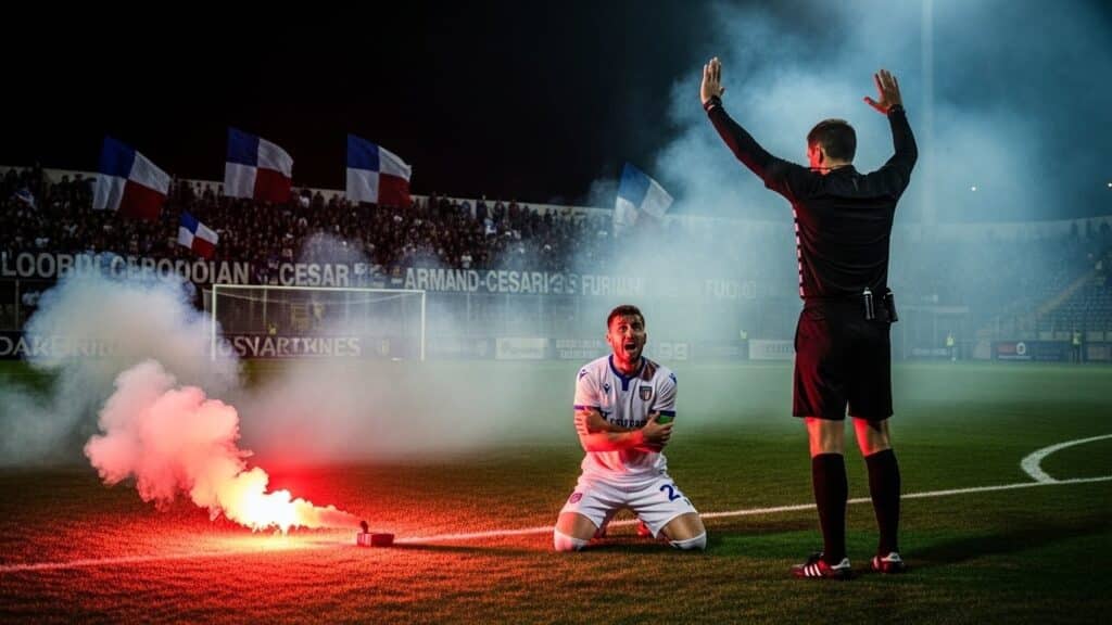 Bastia-Red Star : Match Arrêté après Fumigène sur un Joueur