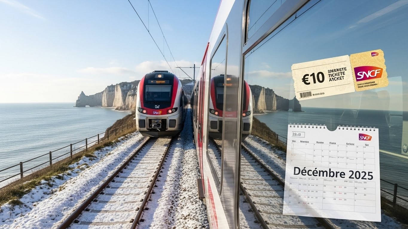Découvrez les 300 000 billets « mini-tempo » à 6, 8 ou 10 € seulement pour voyager en Normandie jusqu’au 31 décembre 2025. Paris-Caen, Rouen, Deauville… Une offre folle avant Noël !