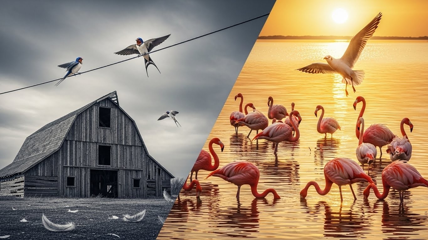 Découvrez pourquoi les hirondelles et moineaux s'effondrent tandis que flamants roses et mouettes prospèrent. Un décryptage complet des menaces et solutions qui marchent vraiment.