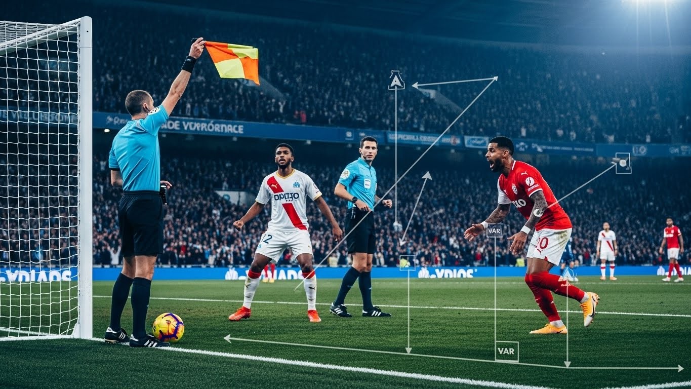 Décryptage du but litigieux de Camara refusé lors de OM-Monaco. La direction de l'arbitrage parle de "zone grise" sans erreur manifeste. Analyse complète d'une décision qui fait débat en Ligue 1.