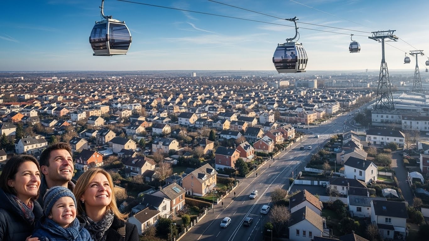 Découvrez l'engouement des habitants pour le Câble 1, premier téléphérique d'Île-de-France. Gain de temps, vue panoramique : ils ont hâte de l'essayer dès son lancement !