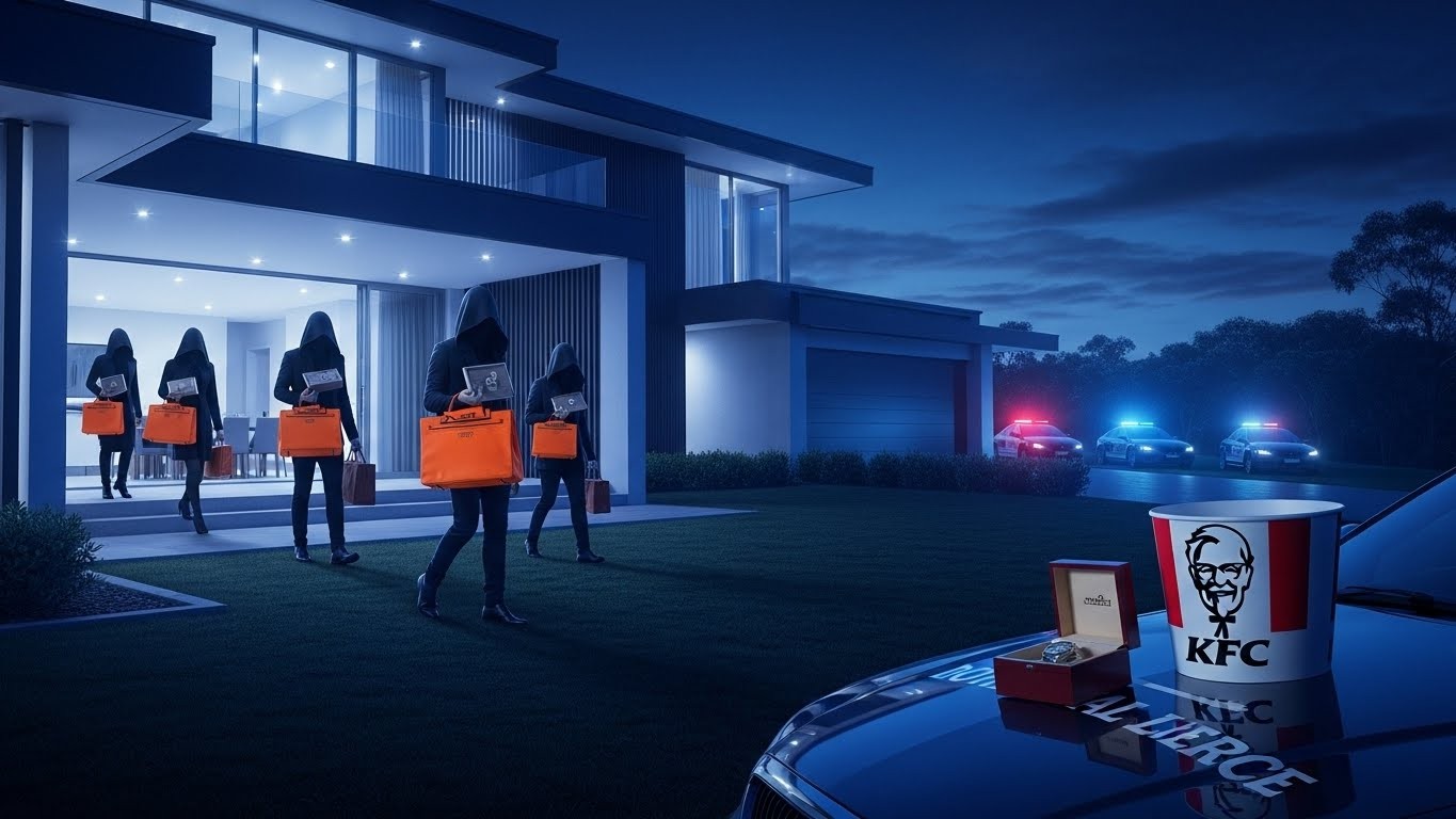 Découvrez l’incroyable histoire de quatre Français arrêtés dans un KFC après un cambriolage à 10 millions d’euros de bijoux et sacs Hermès à Canberra. Une affaire digne d’Hollywood !