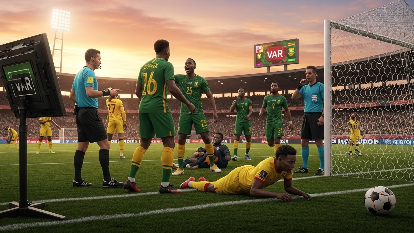 Découvrez comment l'Afrique du Sud s'est qualifiée pour les huitièmes de la CAN 2025 face au Zimbabwe dans un match fou rempli de buts contre son camp, d'erreurs et d'un penalty VAR décisif. Un vrai festival de bourdes !