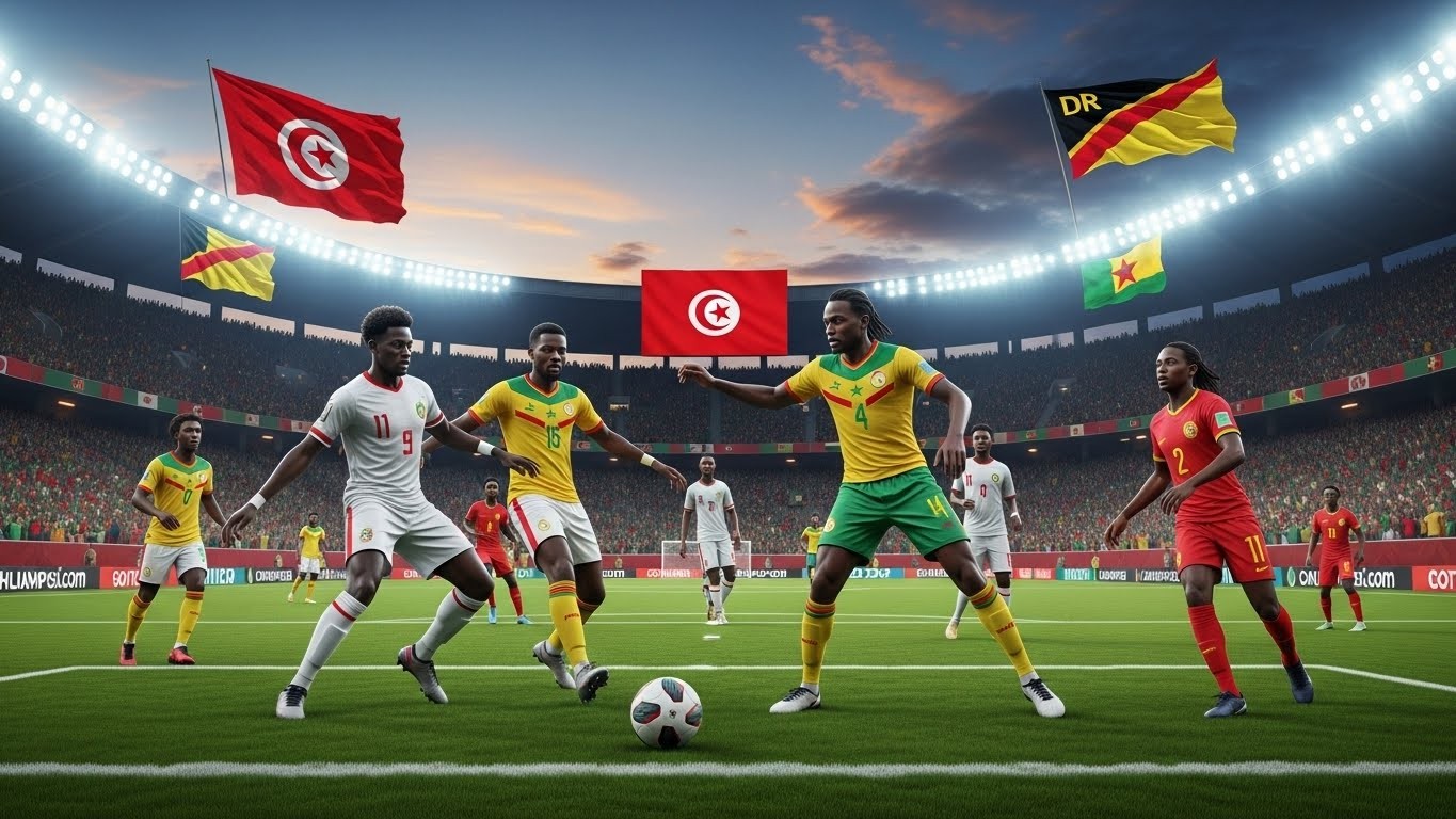 Découvrez le programme complet des matchs de la CAN 2025 ce mardi 30 décembre avec Tunisie, Sénégal et RD Congo en action. Enjeux, analyses et pronostics pour la dernière journée des poules C et D.