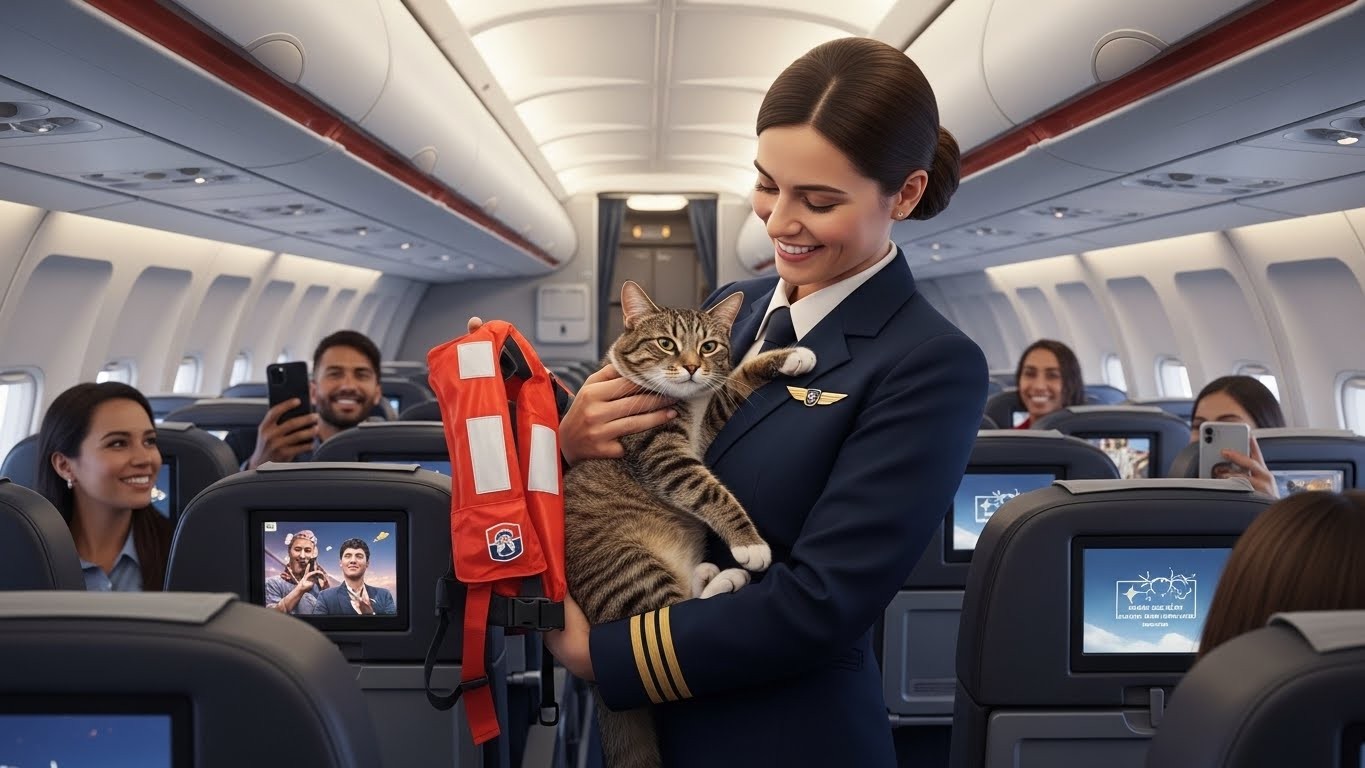 Découvrez comment un simple chat a transformé un vol banal Los Angeles-Saint-Louis en moment viral hilarant. Un steward héroïque, des passagers ébahis... l'histoire complète !
