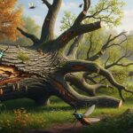 Chêne Centenaire Transformé en Hôtel à Insectes pour Protéger le Grand Capricorne